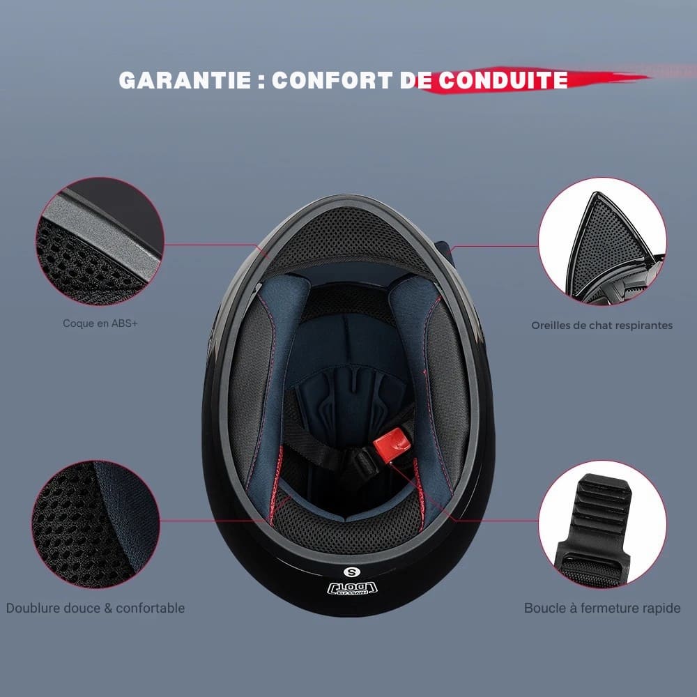 Casque moto Femme Oreille de Chat Noir | Integrale