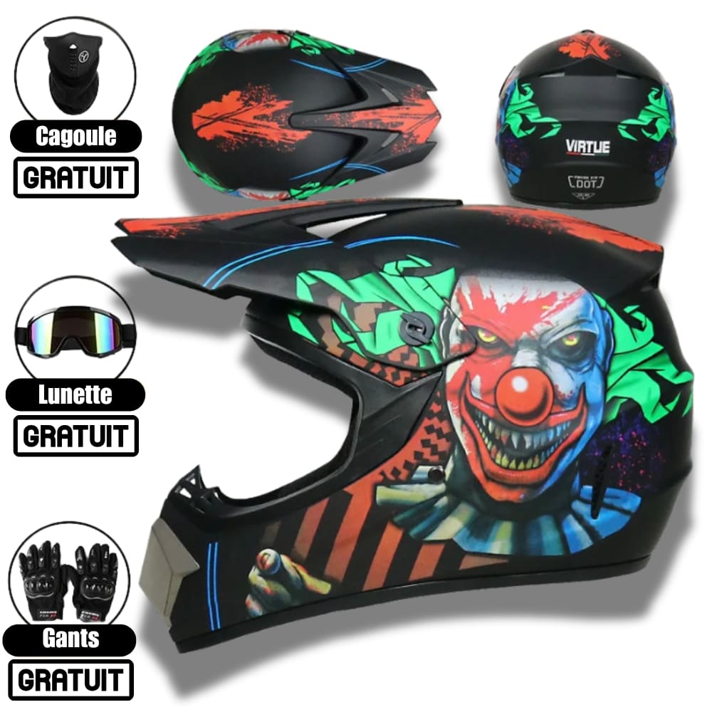 Casque de Moto Cross intégral moto tout-terrain