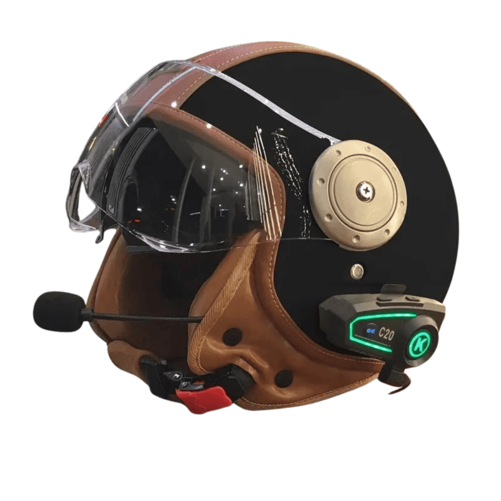 Casque Moto Retro Vintage Bluetooth Integrer | Intercom 4eme Generation
