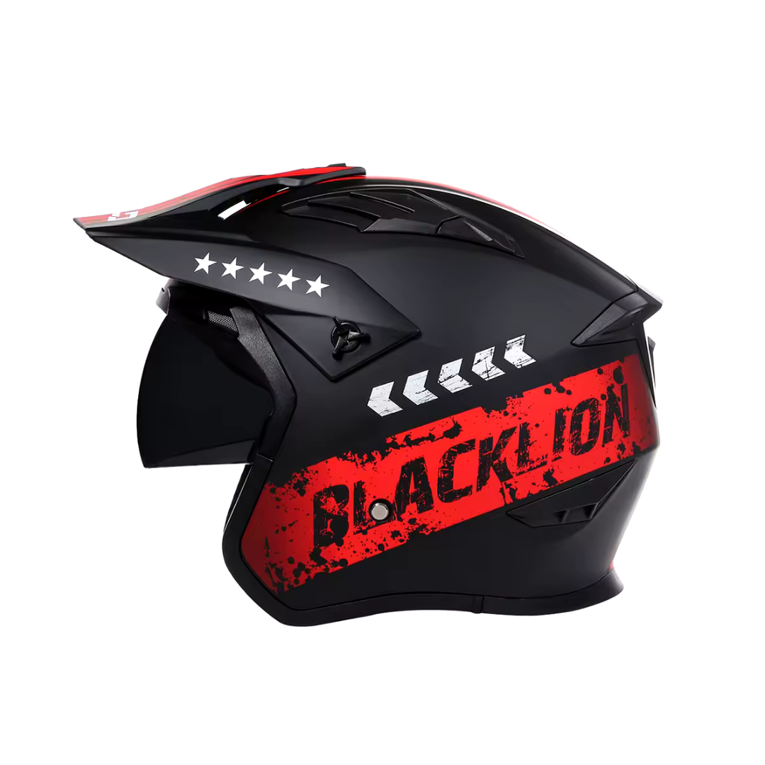Casque moto intégral Homme | Blacklion  noir Mate