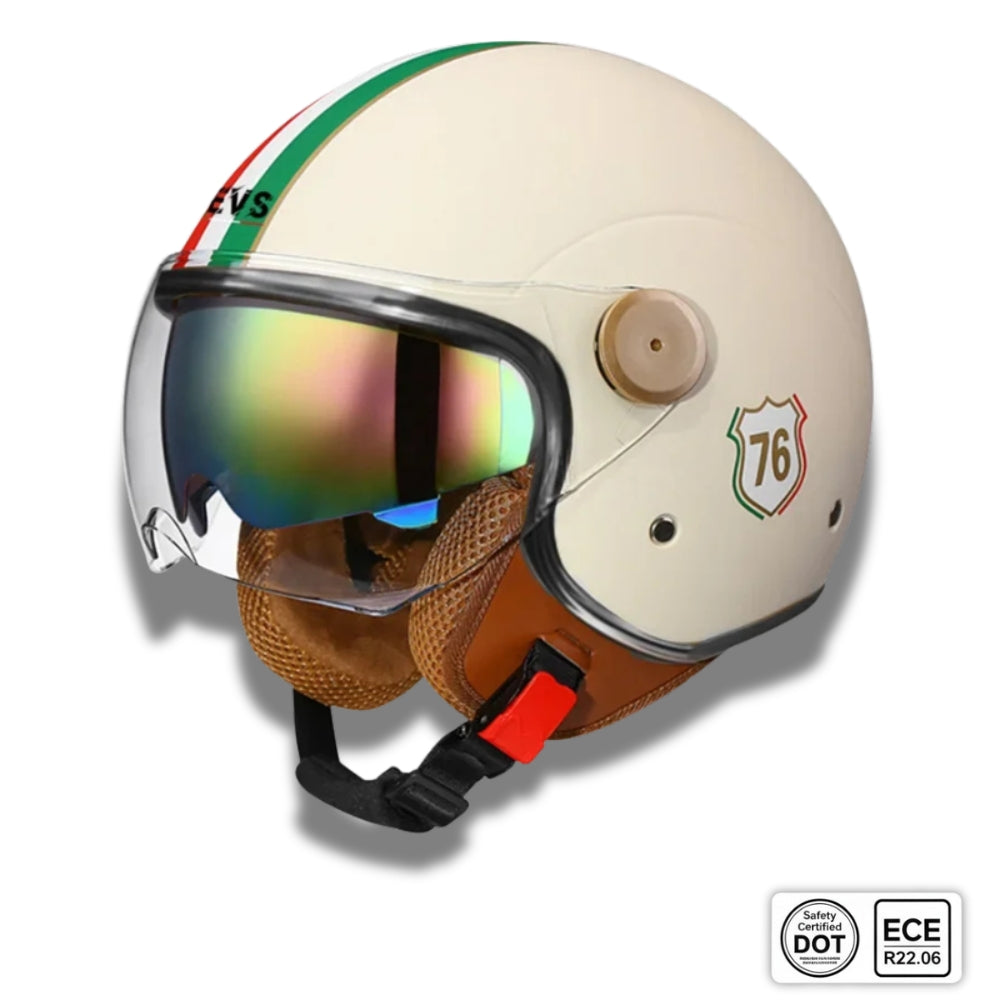 Casque moto Femme Retro Vintage "Angel Slump" | Open Face