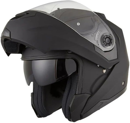 Casque moto Modulable | Noir Mat | Double Visière