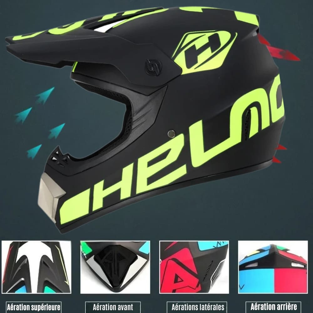 Casque de Moto Cross intégral moto tout-terrain