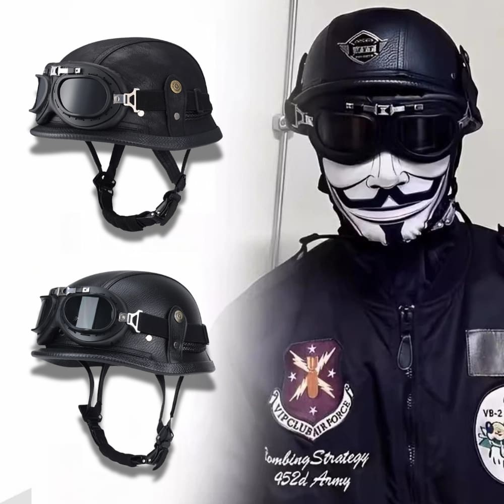 Casque moto Vintage "Cruiser" avec Lunette