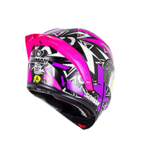 Casque moto modulable Femme Rose | Soman MotoBeast