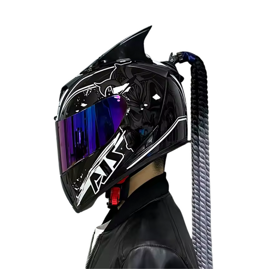 Casque moto intégral Femme Tresse | modele "Geisha"