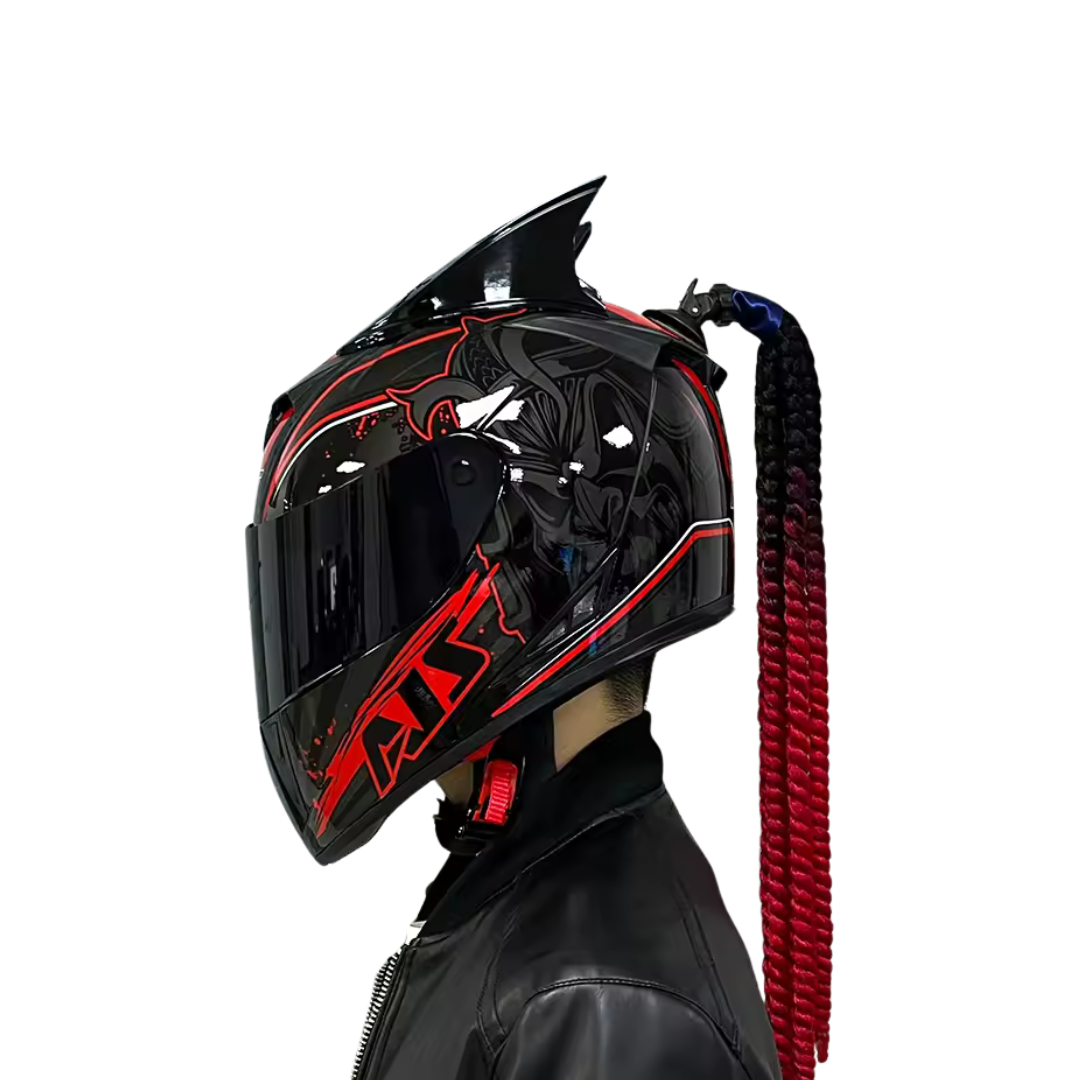 Casque moto intégral Femme Tresse | modele "Geisha"