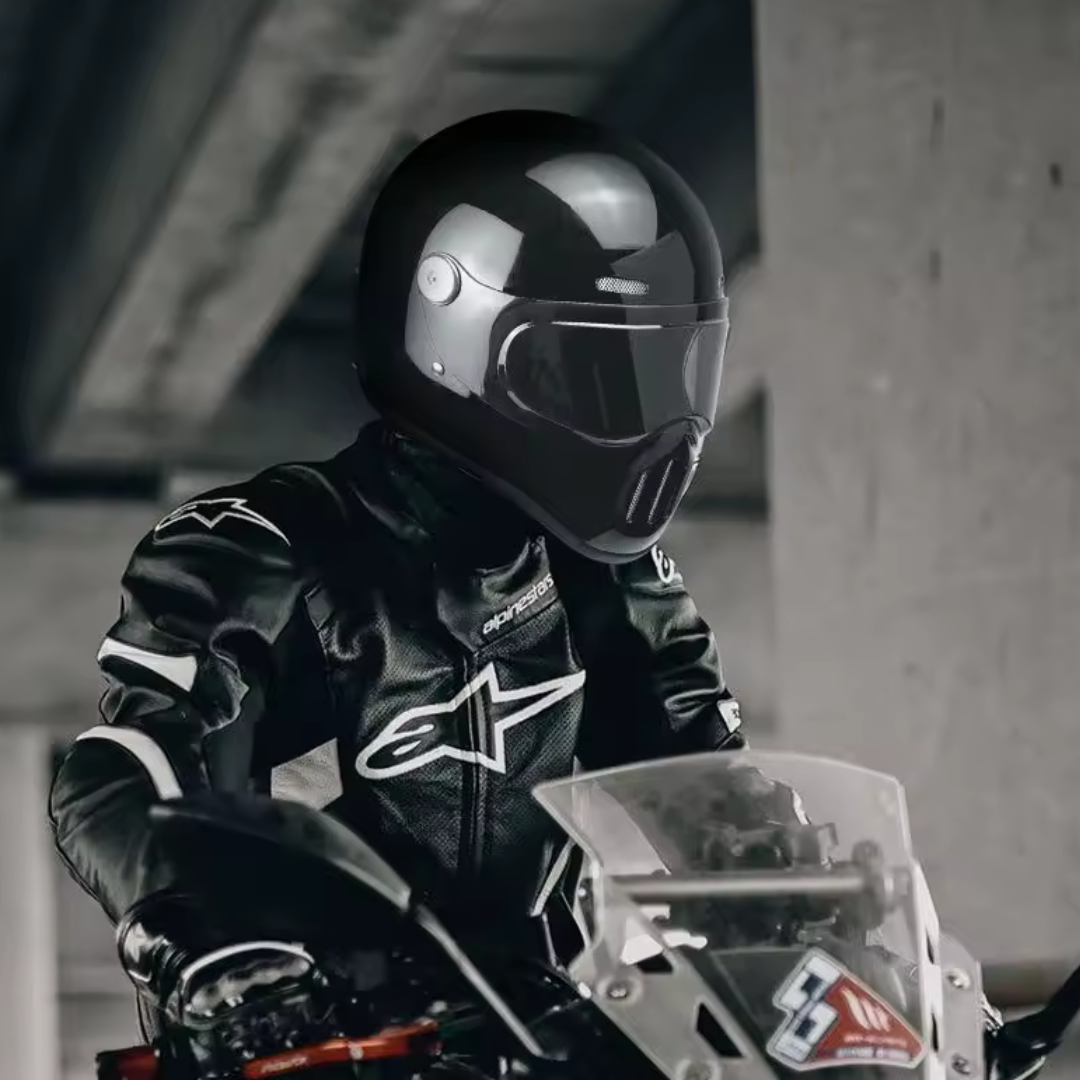 Casque moto Scorpion  | model "Hannibal" Noir Mate