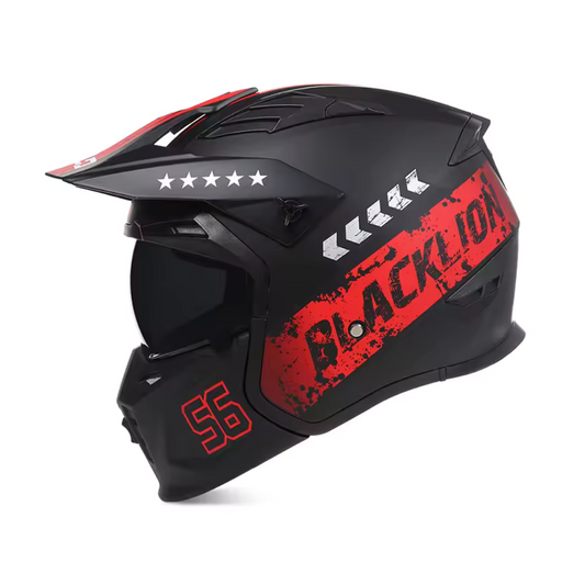 Casque moto intégral Homme | Blacklion  noir Mate