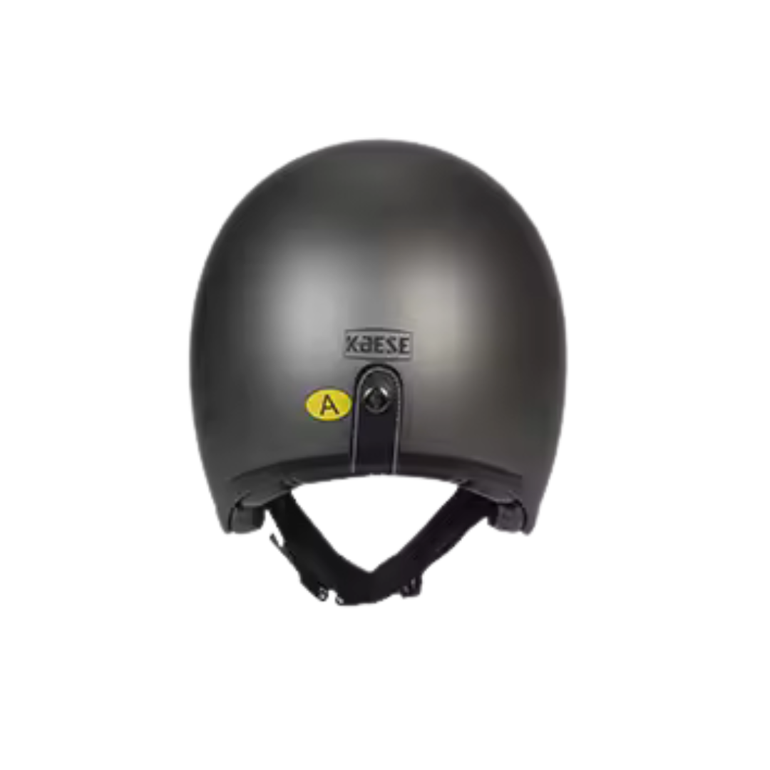 Casque Jet moto Gris " As de Mort " | Cuir Synthétique noir