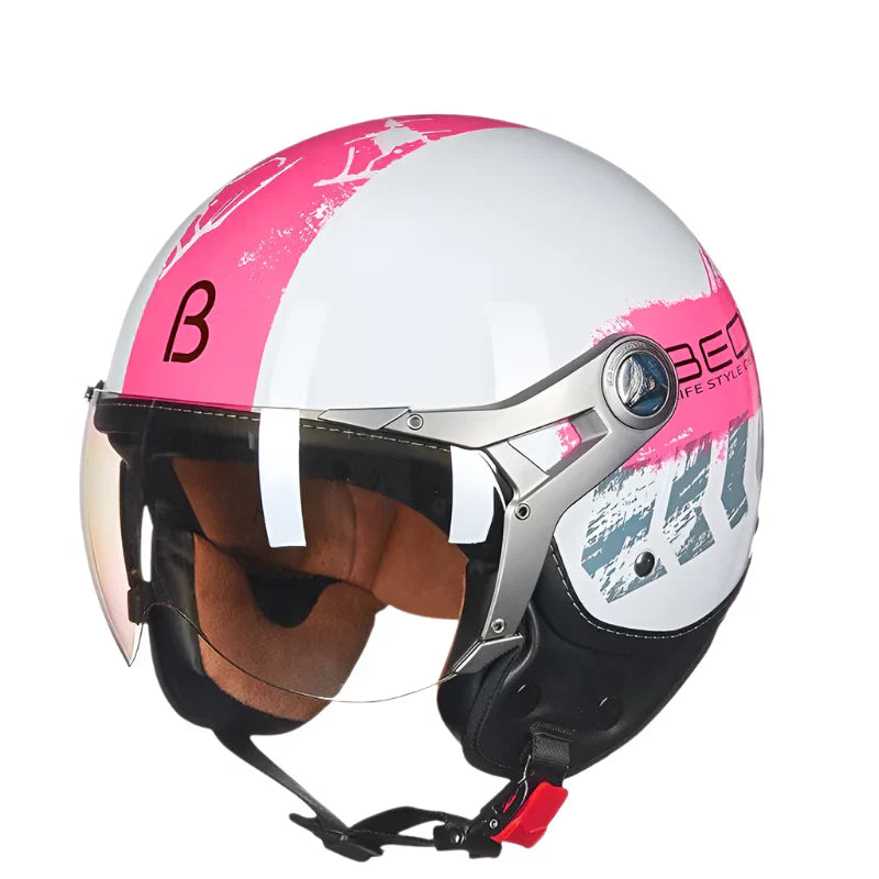 Casque moto Jet Retro Vintage Unisex | BEON MotoBeast