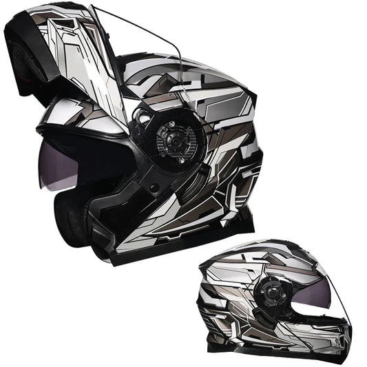 Casque moto modulable Premium Intégral | Rabattable double lentille casques de course