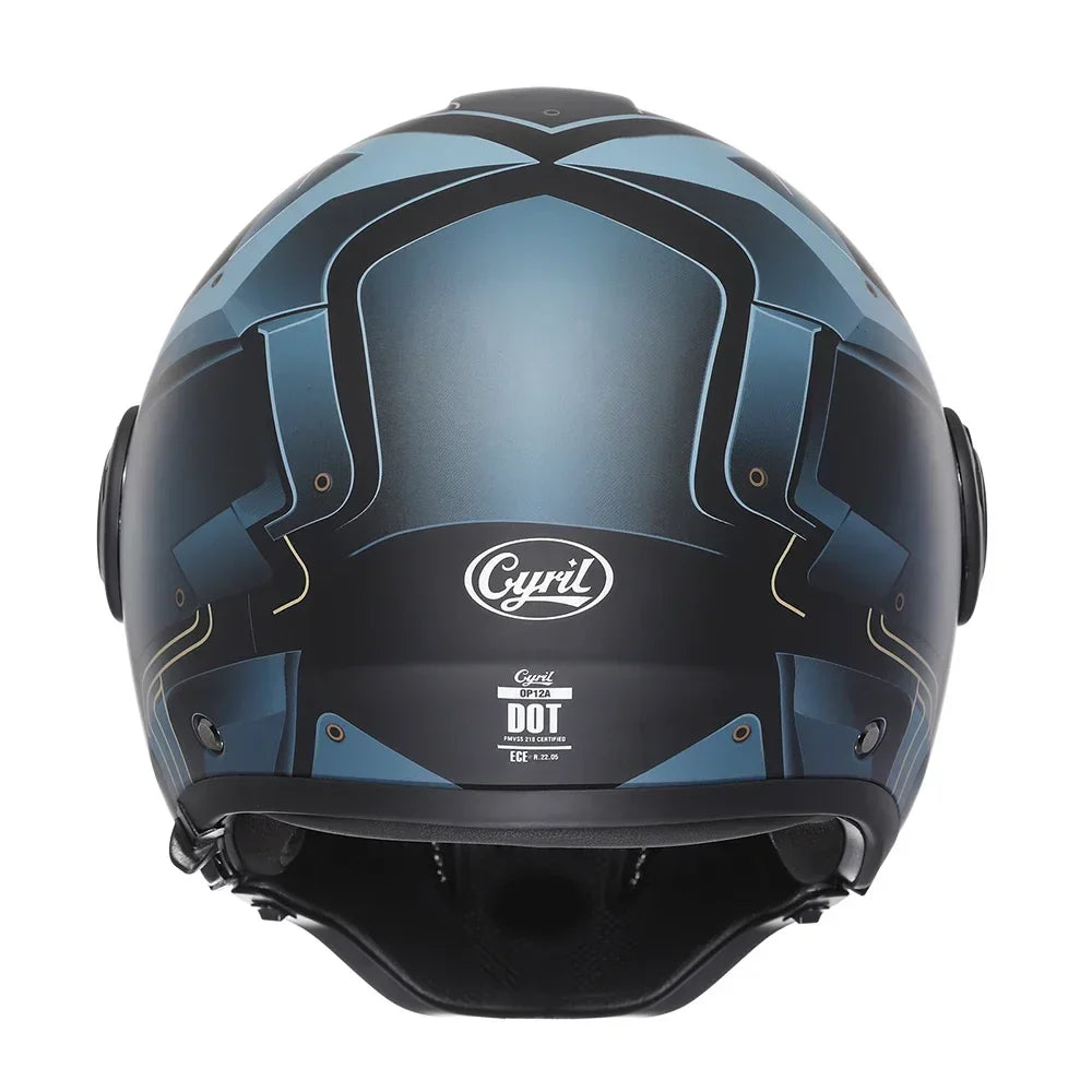 Casque moto Intégral Scorpion Bleu Double Lentille style Star-Wars