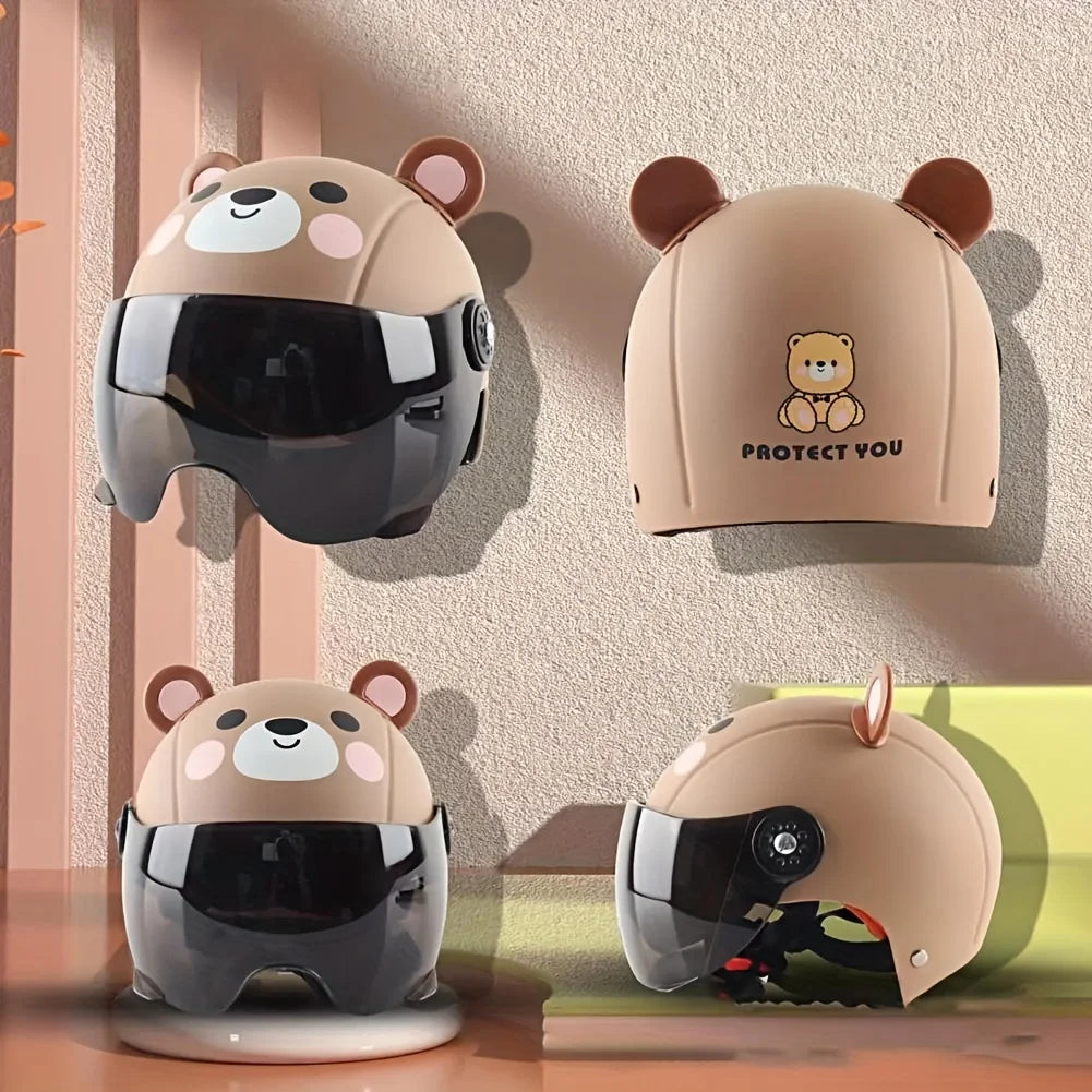 Casque Moto Enfant motif Ourson