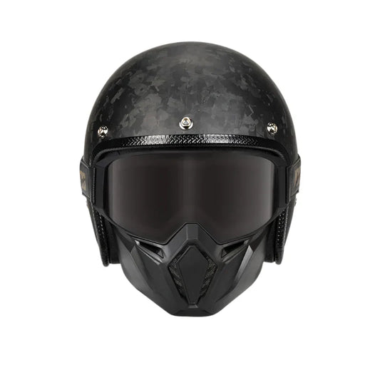 Casque Moto Carbone style Scorpion Noir 100% Modulable