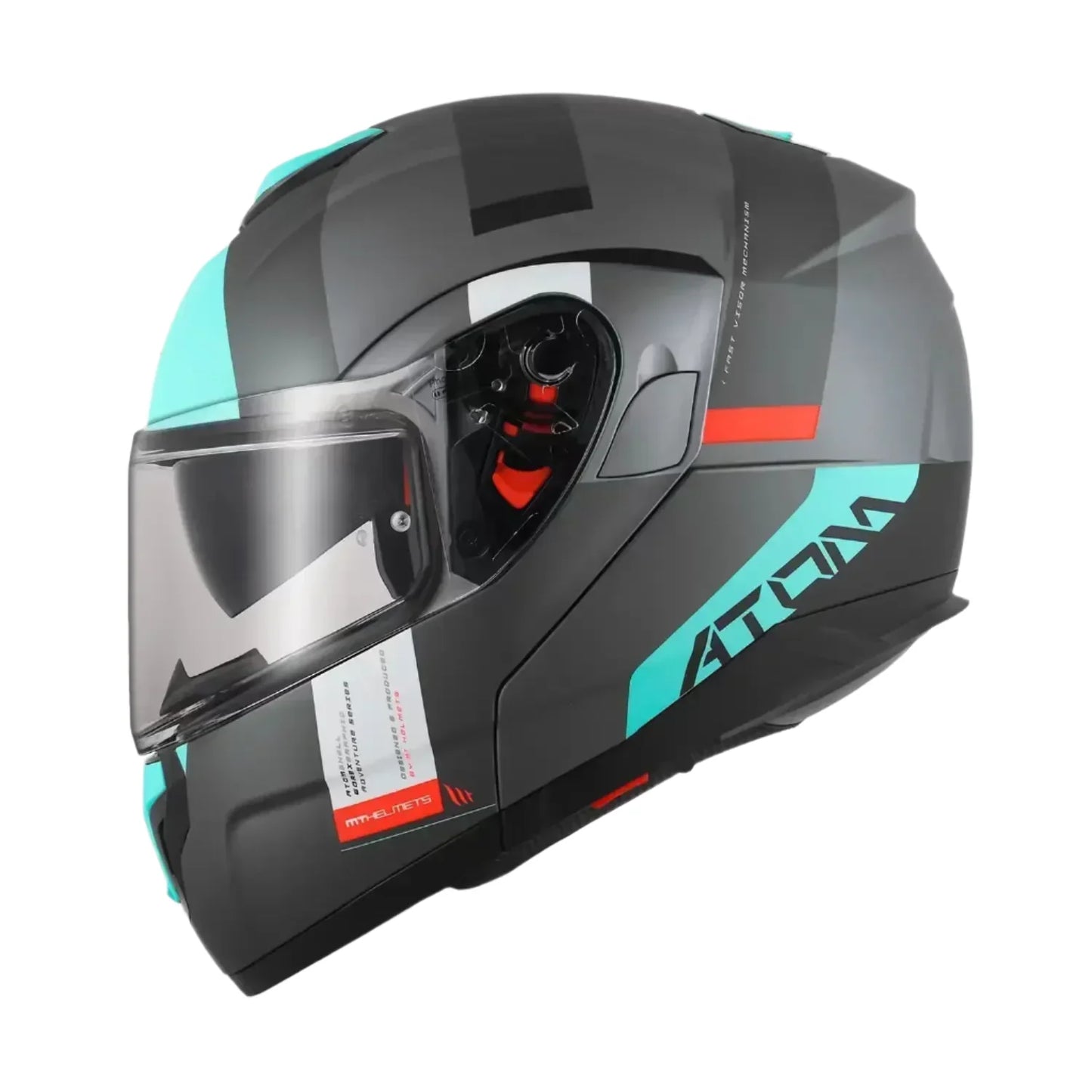 Casque Moto Modulable Femme Bleu Fleur Atom