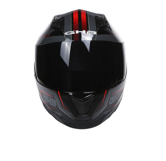Casque moto intégral Homme | GHB Noir-Rouge Mate