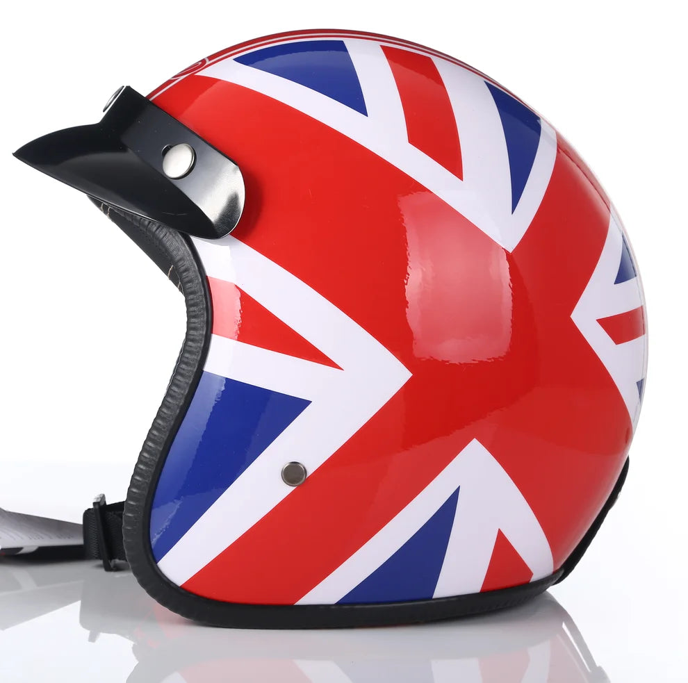 Casque moto Retro Vintage America / England / Death Angel | Cuir Synthétique