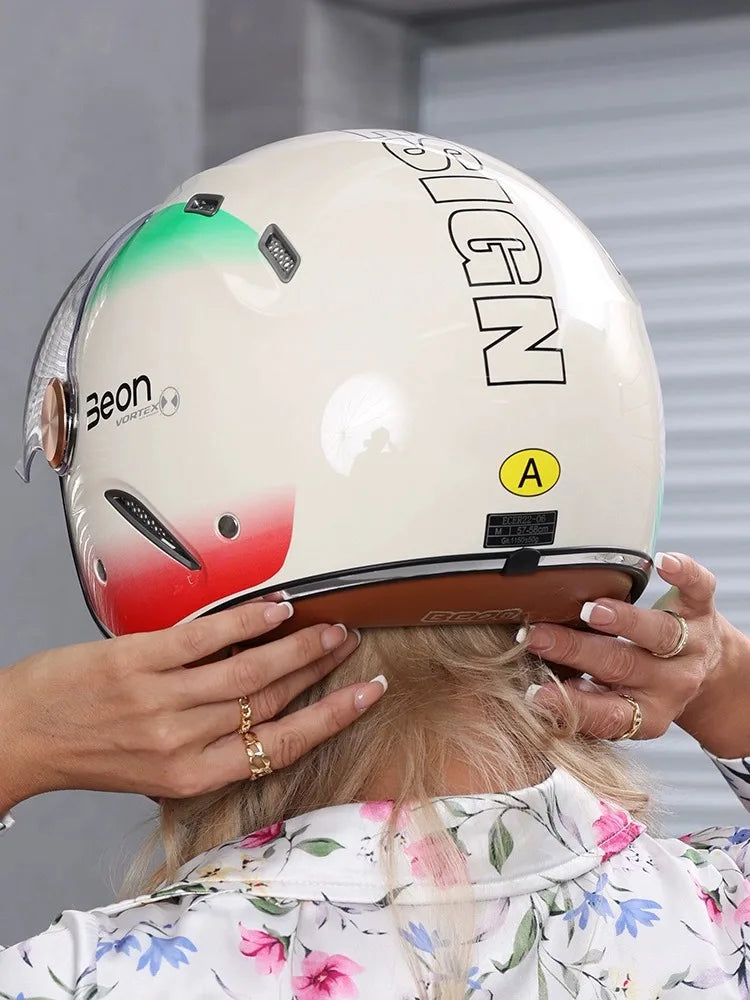 Casque Jet moto Homme & Femme double Visière | BEON MotoBeast