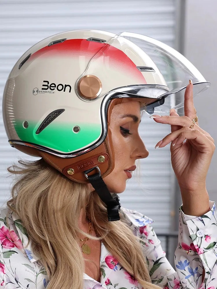 Casque Jet moto Homme & Femme double Visière | BEON MotoBeast