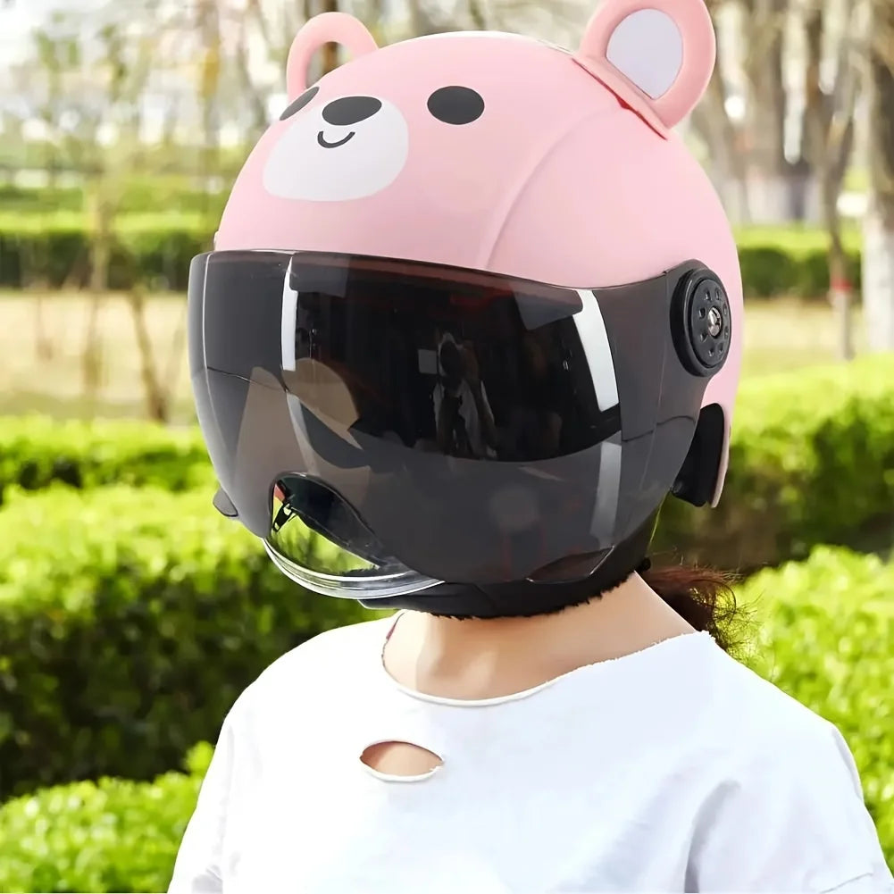 Casque Moto Enfant motif Ourson