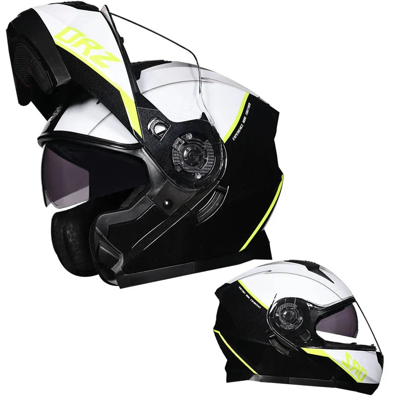 Casque moto modulable Premium Intégral | Rabattable double lentille casques de course