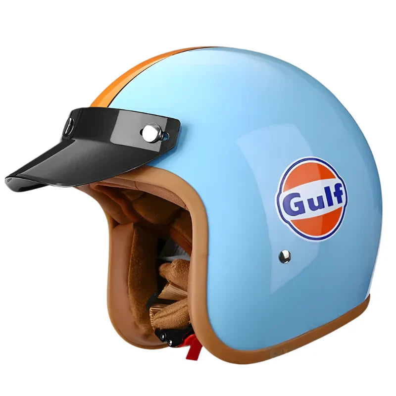 Casque Moto vintage Smile, L.A & Love | Cuir synthétique