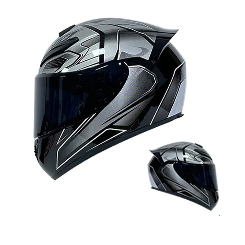 Casque moto intégral Motif Japon / Black-Panther