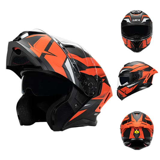Casque de Moto Modulable / Intégral | rabattables double lentille casques modulaires de course | Hommes Femmes