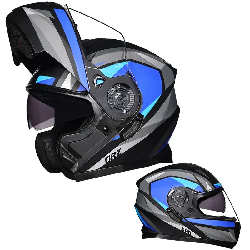 Casque moto modulable Premium Intégral | Rabattable double lentille casques de course