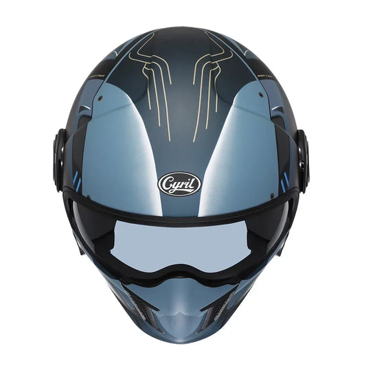 Casque moto Intégral Scorpion Bleu Double Lentille style Star-Wars
