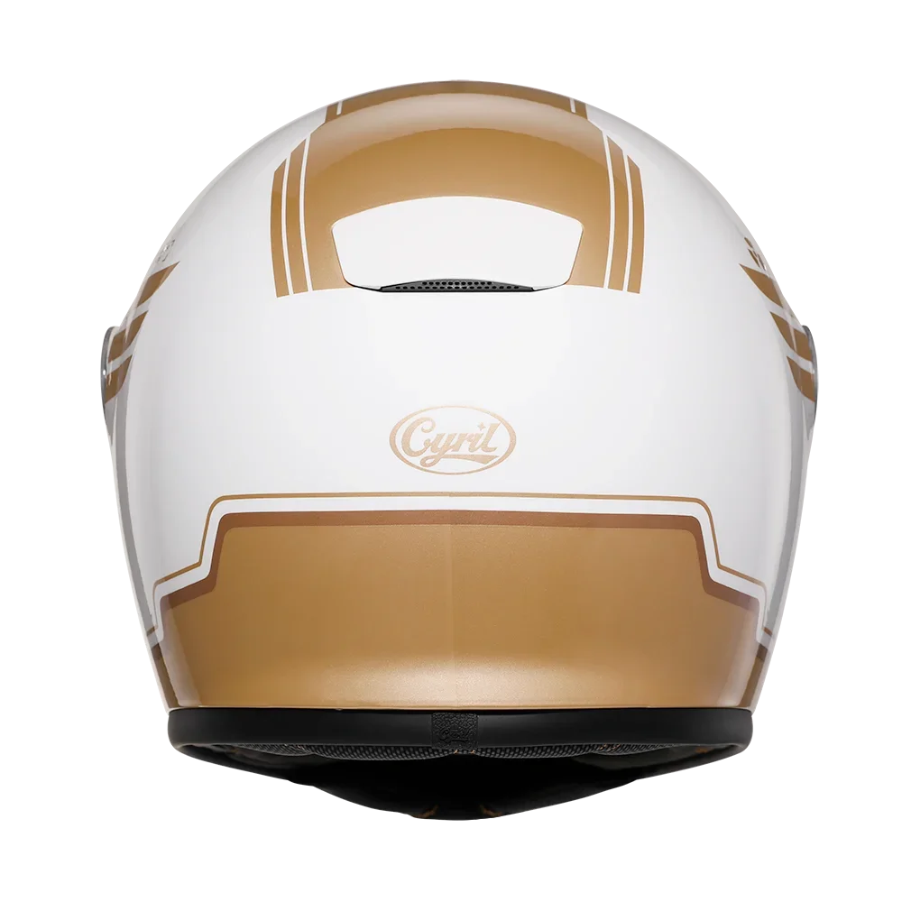 Casque Moto Scorpion Blanc/Or model Cyril
