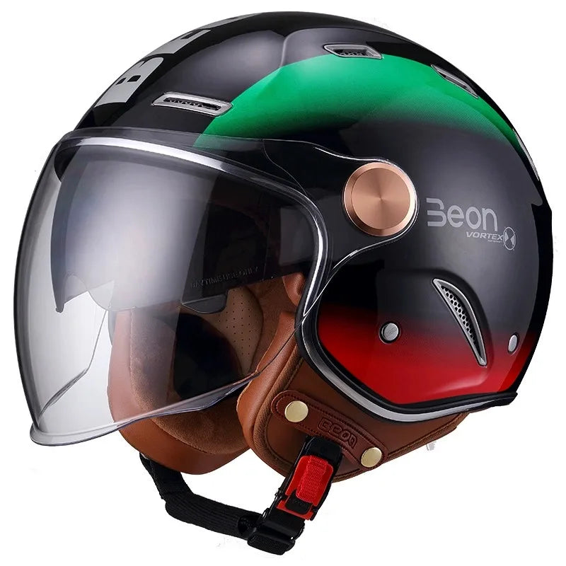 Casque Jet moto Homme & Femme double Visière | BEON MotoBeast