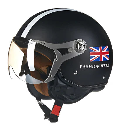 Casque moto Jet Retro Vintage Unisex | BEON MotoBeast