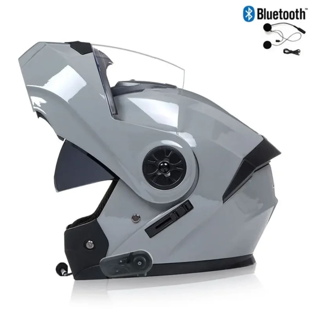 Casque moto Modulable Bluetooth | Noir-Gold | MotoBeast