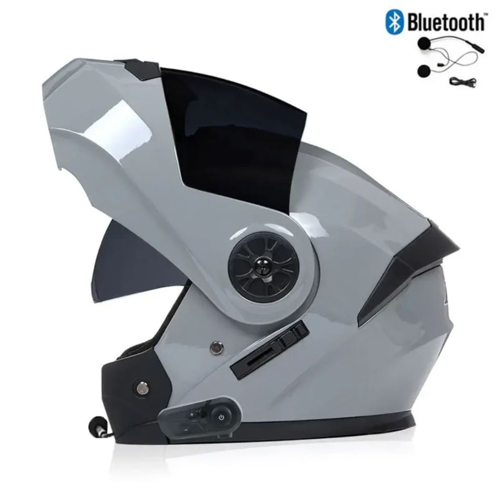 Casque moto Modulable Bluetooth | Noir-Gold | MotoBeast