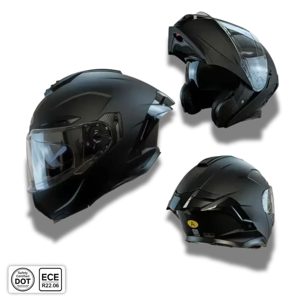 Casque moto Bluetooth intelligent avec protection auditive | Carbon Black