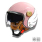 Casque moto Femme Retro Vintage "Angel Slump" | Open Face