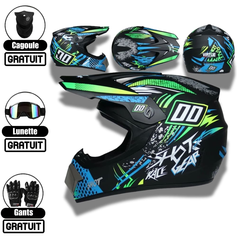 Casque de Moto Cross intégral moto tout-terrain