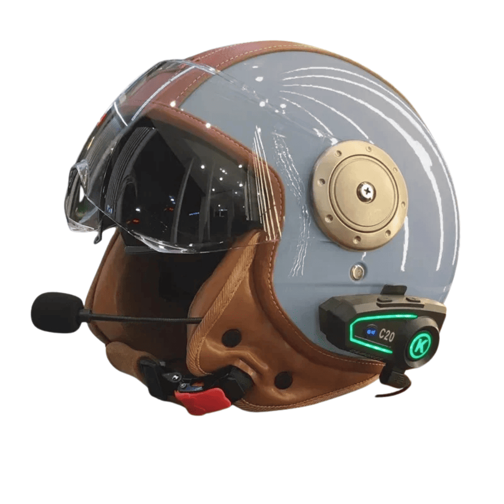 Casque Moto Retro Vintage Bluetooth Integrer | Intercom 4eme Generation