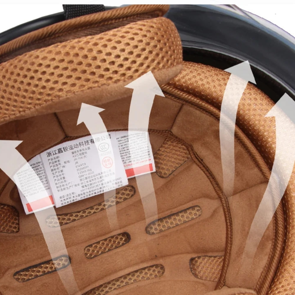 Casque Moto Retro Vintage Blanc  |  Double Visière