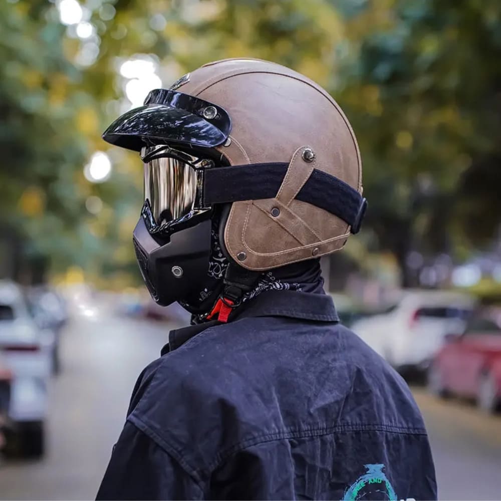 Casque moto Jet/Scorpion Retro Vintage 100% Modulable