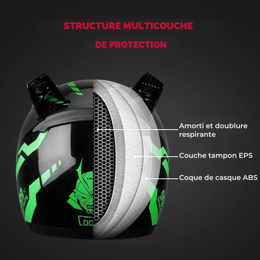 Casque moto Femme Oreille de Chat Noir | Integrale