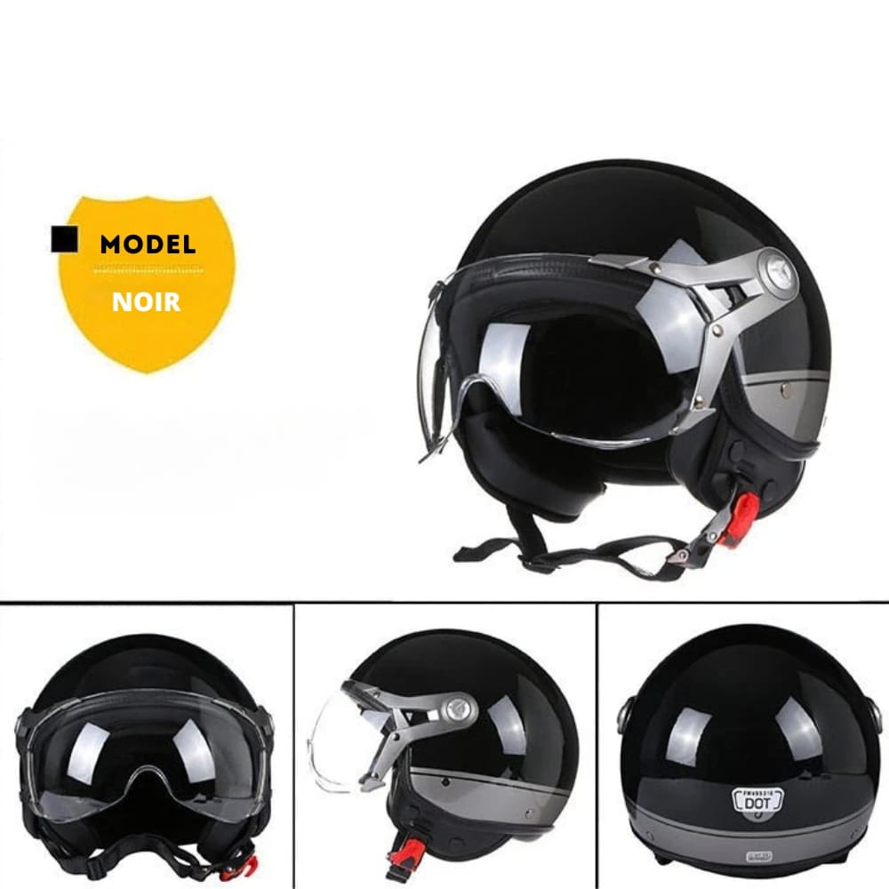 Casque moto Rétro Vintage Italia | Rétro Chopper Blanc, Vert, Rouge