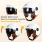 Casque Moto Retro Vintage Blanc  |  Double Visière