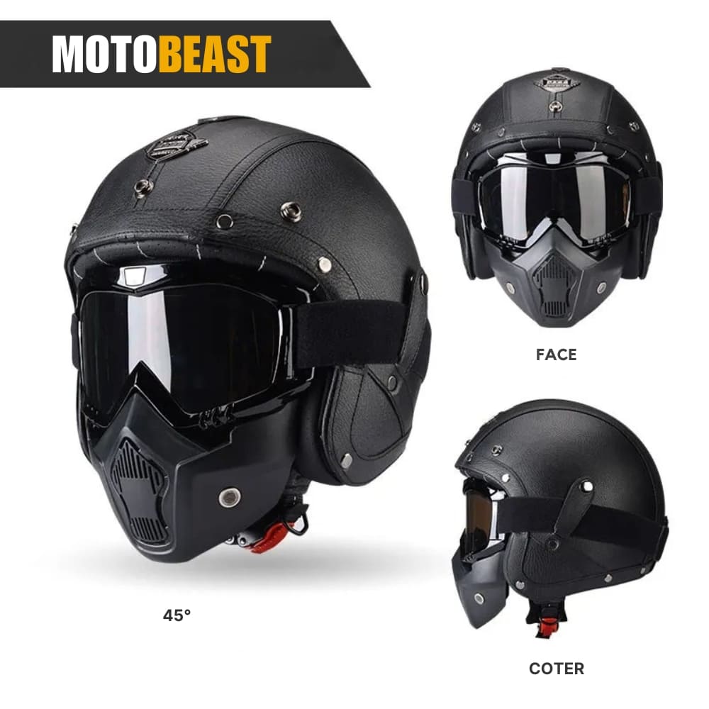 Casque moto Jet/Scorpion Retro Vintage 100% Modulable