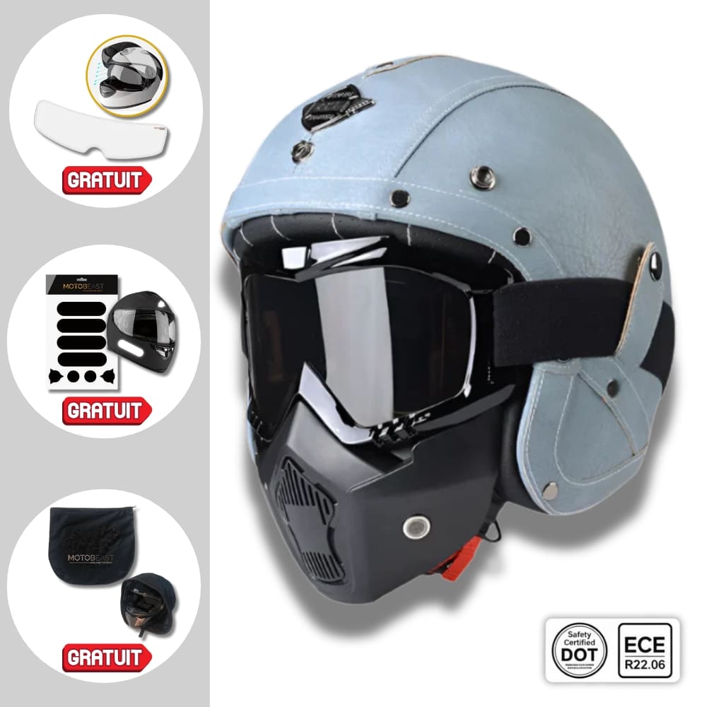 Casque moto Jet/Scorpion Retro Vintage 100% Modulable