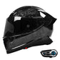 Casque moto bluetooth L3 | Noir Fibre de Carbone