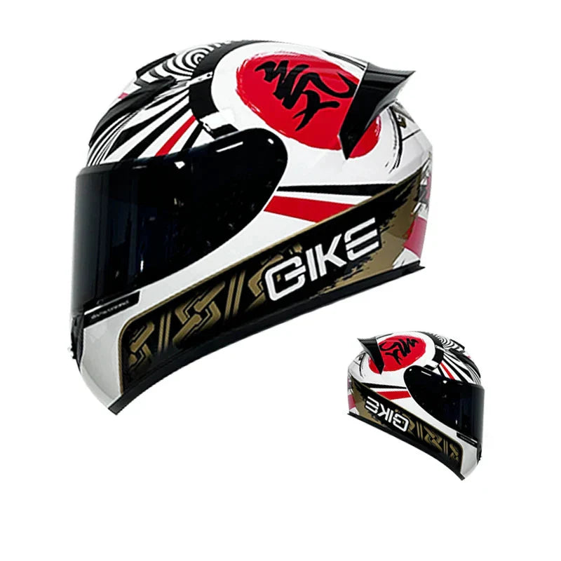 Casque moto intégral Motif Japon / Black-Panther